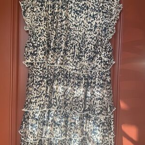 Chelsea28 Monochrome Patterned Dress